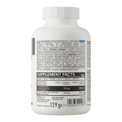 Creatine Micronized – 120 tabletten, 3 000 mg creatinemonohydraat | OstroVit