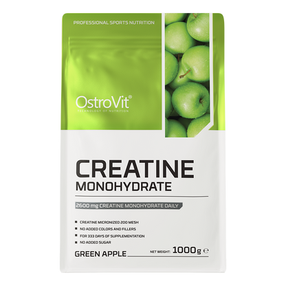Creatine Monohydrate 1000 g – Groene Appel, 333 porties | OstroVit