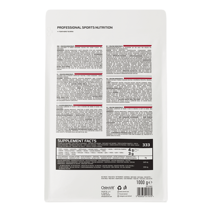 Creatine Monohydrate 1000 g – Kersensmaak, 333 porties | OstroVit