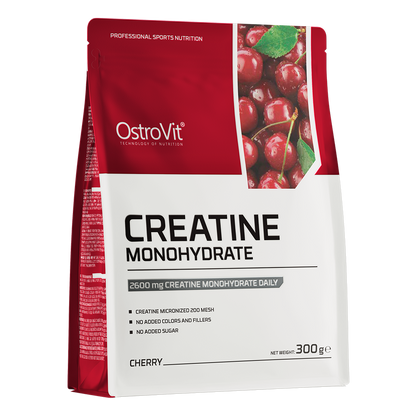 Creatine Monohydrate 300 g – Cherry, 100 porties, Vegan | OstroVit