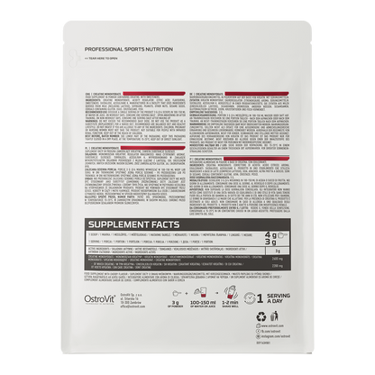 Creatine Monohydrate 300 g – Cherry, 100 porties, Vegan | OstroVit