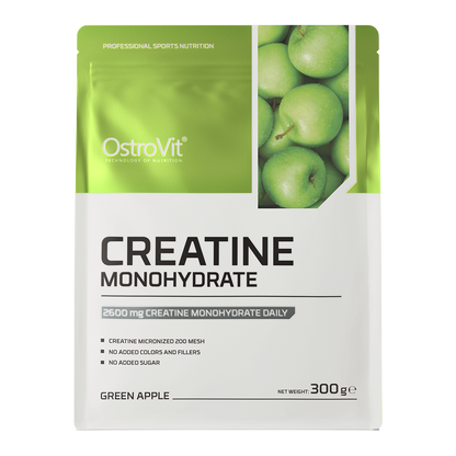 Creatine Monohydrate – 300 g, Green Apple, 100 porties | OstroVit