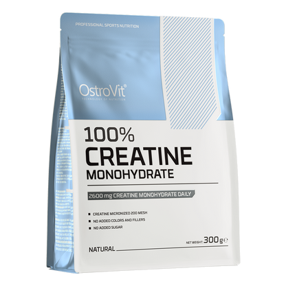 Kreatinmonohydrat – 300 g, 3 g pr. portion, 100 % ren | OstroVit