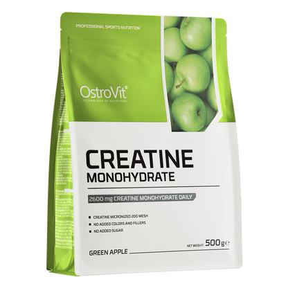 Creatine Monohydraat | Poeder | 500 g | Groene Appel 🍏 | OstroVit