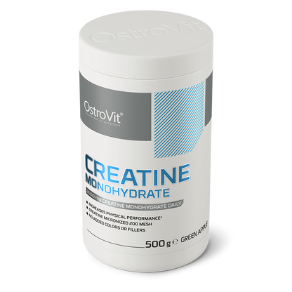 Creatine Monohydraat | Poeder | 500 g | Groene Appel 🍏 | OstroVit