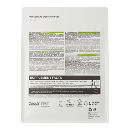 Creatine Monohydraat | Poeder | 500 g | Groene Appel 🍏 | OstroVit