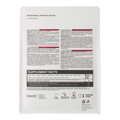 Creatine Monohydrate – 500 g, Kers, 166 porties | OstroVit