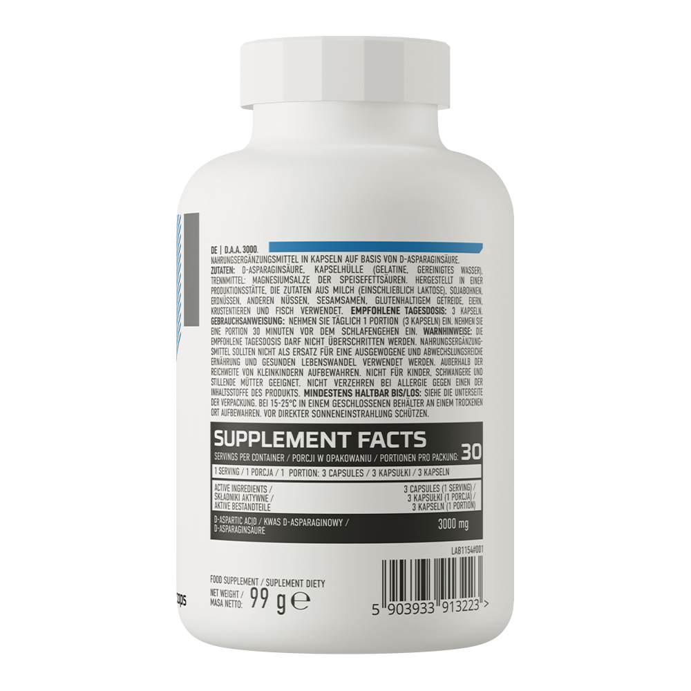 D.A.A 3000 mg – 90 capsules, 3000 mg per portie | OstroVit