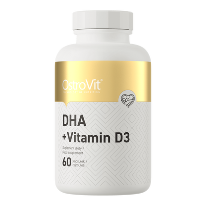 DHA + Vitamin D3 – 60 softgels, 300 mg DHA + 2000 IE D3 | OstroVit