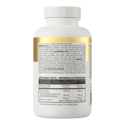 DHA + Vitamin D3 – 60 softgels, 300 mg DHA + 2000 IE D3 | OstroVit