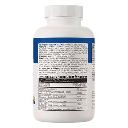 DigeZyme® Digestive Enzymes – 90 vegan tabletten | OstroVit
