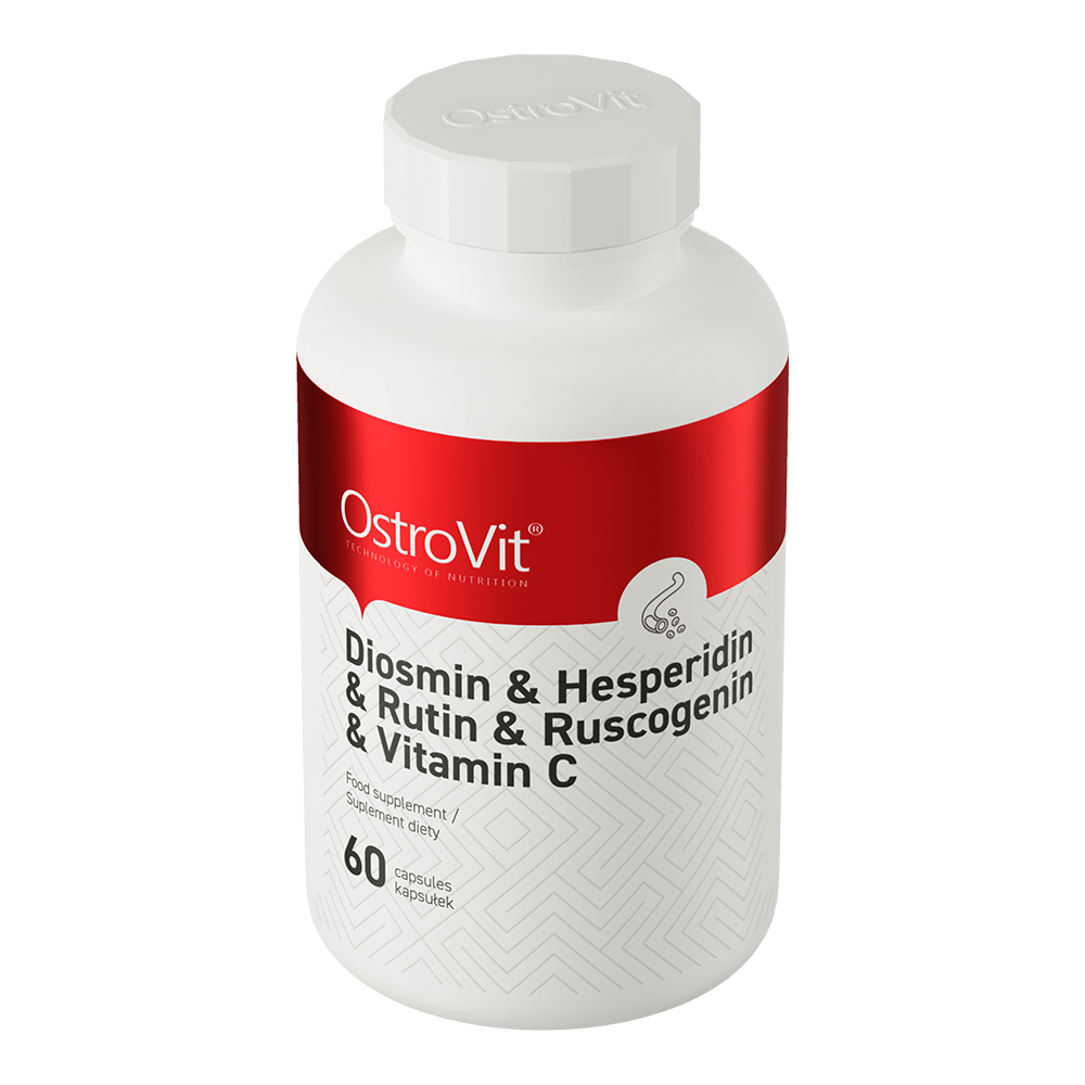 Diosmin + Hesperidin + Rutin + Ruscogenin + Vitamine C, 60 Capsules | OstroVit
