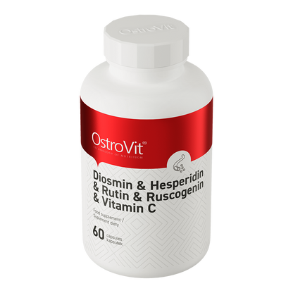 Diosmin + Hesperidin + Rutin + Ruscogenin + Vitamine C, 60 Capsules | OstroVit