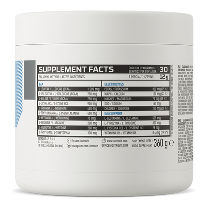 EAAdvanced – EAA + BCAA + elektrolyten, Kiwi, 360 g | OstroVit