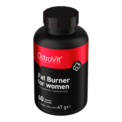 Fat Burner for Women – 60 capsules, L‑carnitine + cafeïne + chroom | OstroVit
