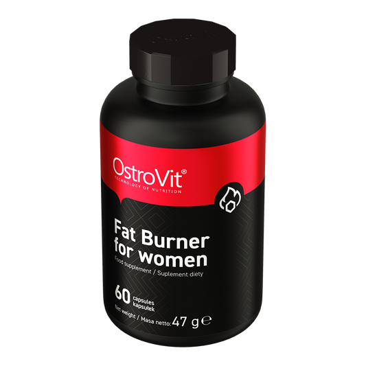 Fat Burner for Women – 60 capsules, L‑carnitine + cafeïne + chroom | OstroVit