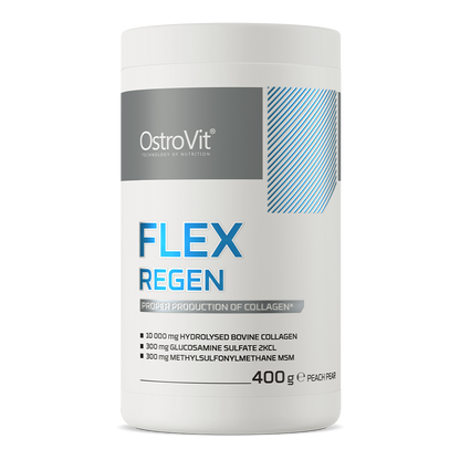 Flex Regen – 400 g Pfirsich-Birne, Kollagen 10.000 mg + C, D, K, B6 | OstroVit