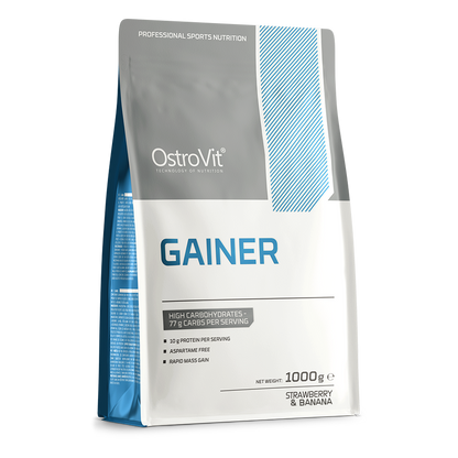 Gainer Aardbei‑Banaan – 1000 g, Carb‑Protein shake | OstroVit