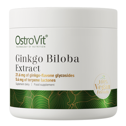 OstroVit Ginkgo Biloba Extract 50 g – 90 mg per Portie, 24% Ginkoflavonoglycosiden | 555 Porties