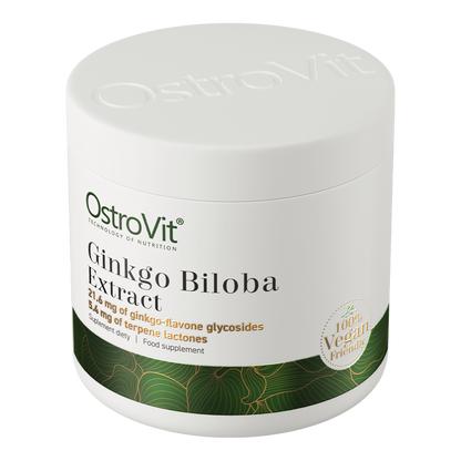 OstroVit Ginkgo Biloba Extract 50 g – 90 mg per Portie, 24% Ginkoflavonoglycosiden | 555 Porties