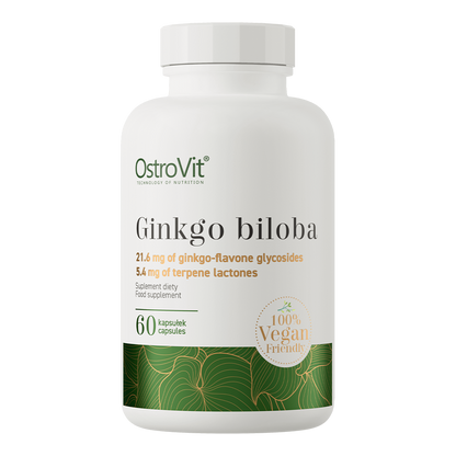 Ginkgo Biloba VEGE – 60 kapsler, 90 mg ekstrakt (24%/6%) | OstroVit