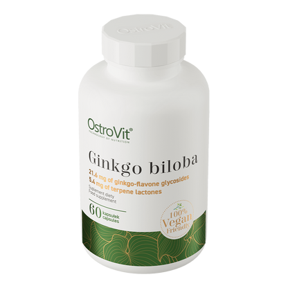 Ginkgo Biloba VEGE – 60 kapsler, 90 mg ekstrakt (24%/6%) | OstroVit