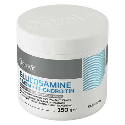 Glucosamine + MSM + Chondroitin – 150 g Framboos, met Vitamine C | OstroVit
