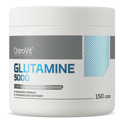 Glutamine 5000 mg – 150 capsules, 5 g per portie | OstroVit