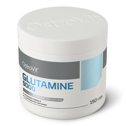 Glutamine 5000 mg – 150 capsules, 5 g per portie | OstroVit