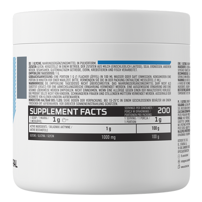 Glycine – 200 g poeder, 100% L‑glycine | OstroVit
