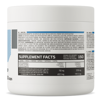 HMB 2250 mg – 150 Kapseln, 750 mg HMB-Ca pro Kapsel | OstroVit