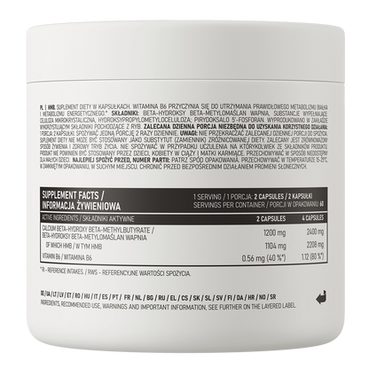 HMB 2400 mg + Vitamine B6, 120 Capsules - 60 Porties