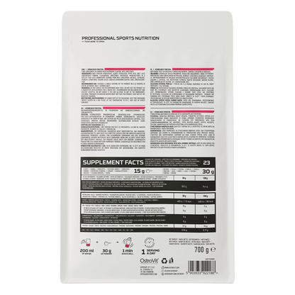 Hydro Beef Protein Framboos 700 g, 29 g Eiwit per Portie | OstroVit
