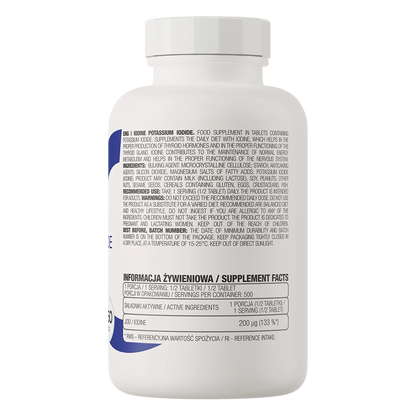 Jodium 400 µg – 250 vegan tabletten (kaliumjodide) | OstroVit