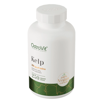 Kelp VEGE – 250 vegan tabletten, 200 µg jodium (133% RI) | OstroVit