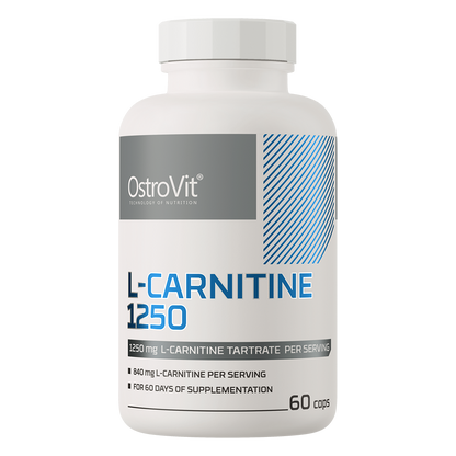 L‑Carnitine 1250 mg – 60 capsules, L‑carnitine‑tartraat | OstroVit