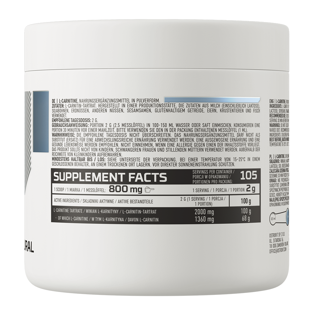 L-Carnitin | 210 g | Supreme Pure Natural | OstroVit