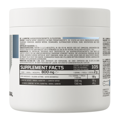 L-Carnitin | 210 g | Supreme Pure Natural | OstroVit