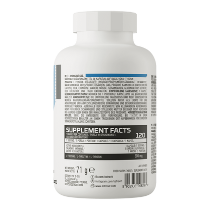 L‑Tyrosine 500 mg – 120 vegan capsules | OstroVit