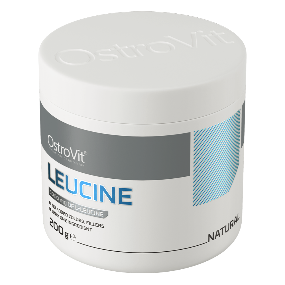Leucine – 200 g poeder, 5 g per portie, Zonder toevoegingen | OstroVit