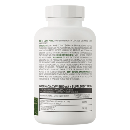 Lion’s Mane VEGE – 60 vegan capsules, 500 mg extract | OstroVit