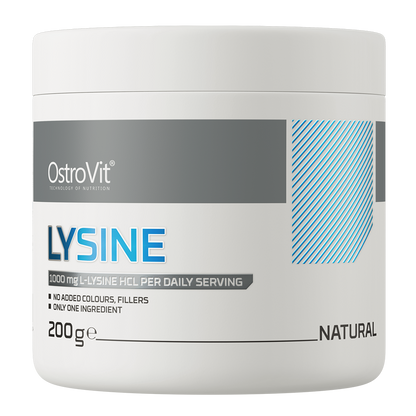 Lysine 200 g – 200 porties, 100% L‑lysine HCl (vegan) | OstroVit