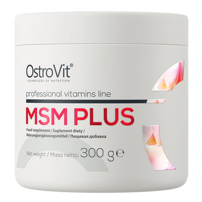 MSM Plus – 300 g poeder, MSM + glucosamine + vitamine C | OstroVit