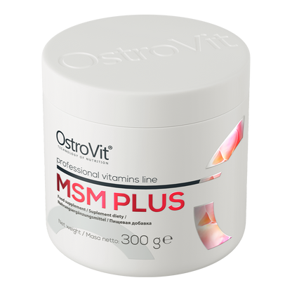MSM Plus – 300 g poeder, MSM + glucosamine + vitamine C | OstroVit