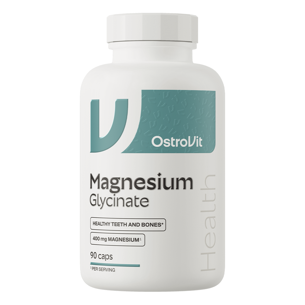 Magnesiumglycinat – 90 vegane Kapseln, 400 mg Magnesium pro Tag | OstroVit