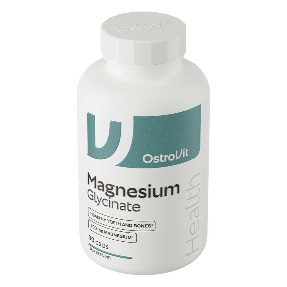 Magnesiumglycinat – 90 vegane Kapseln, 400 mg Magnesium pro Tag | OstroVit