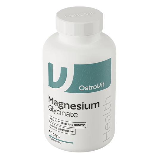 Magnesium Glycinate – 90 vegan capsules, 400 mg magnesium per dag | OstroVit