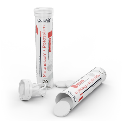 Magnesium + Kalium 20 Bruistabletten – Met Vitamine B6, Pompelmoessmaak | OstroVit