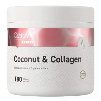 Marine Collagen + MCT Coconut Oil + Vitamine C – 180 capsules | OstroVit