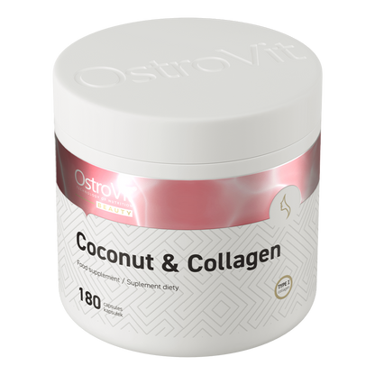 Marine Collagen + MCT Coconut Oil + Vitamine C – 180 capsules | OstroVit